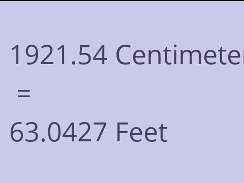 1921.54 CM TO FEET