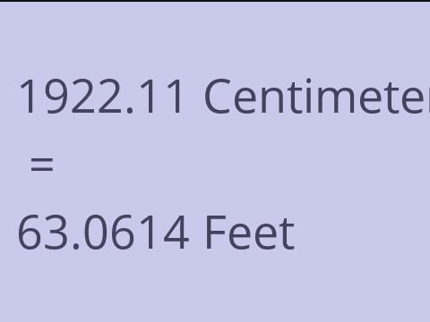 1922.11 CM TO FEET