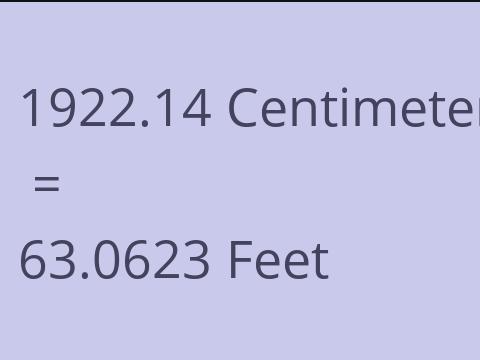 1922.14 CM TO FEET