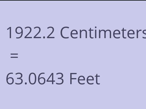 1922.2 CM TO FEET