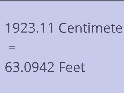 1923.11 CM TO FEET