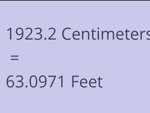 1923.2 CM TO FEET