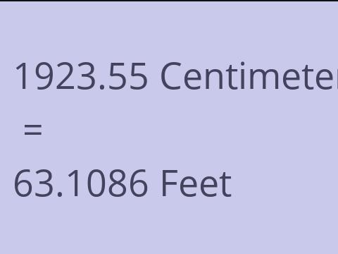 1923.55 CM TO FEET