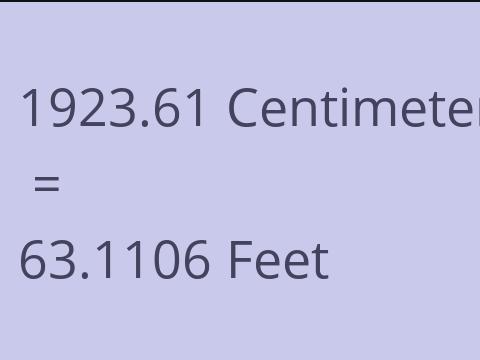 1923.61 CM TO FEET