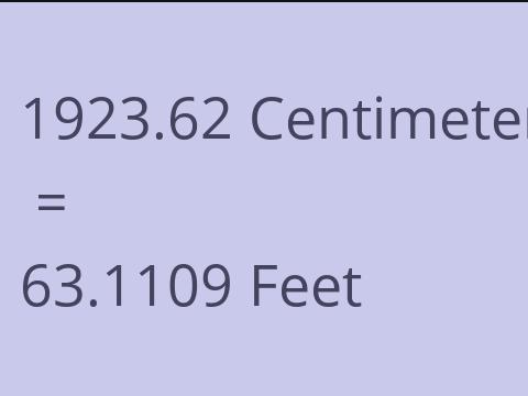 1923.62 CM TO FEET