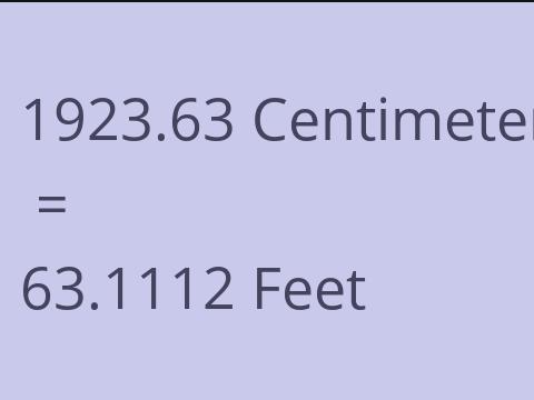 1923.63 CM TO FEET