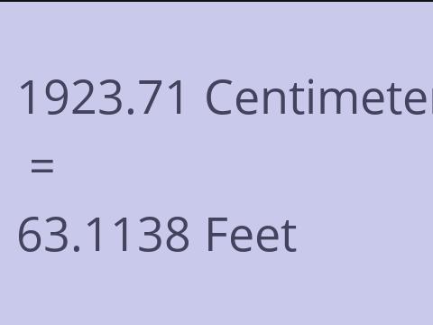 1923.71 CM TO FEET