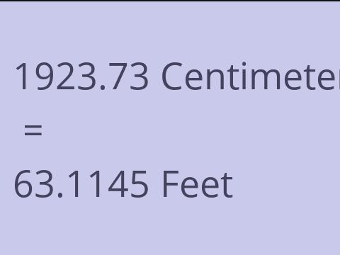 1923.73 CM TO FEET