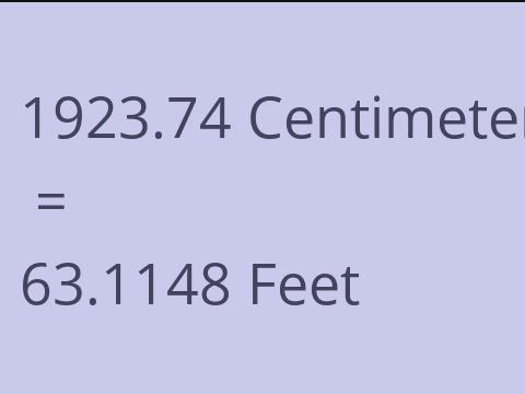 1923.74 CM TO FEET