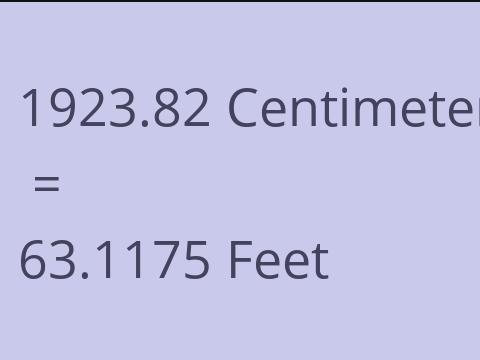 1923.82 CM TO FEET