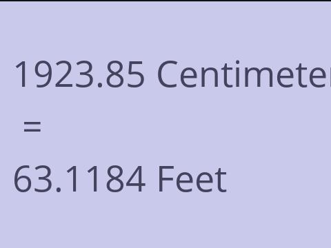 1923.85 CM TO FEET