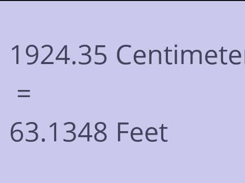 1924.35 CM TO FEET