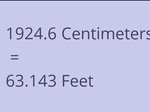 1924.6 CM TO FEET