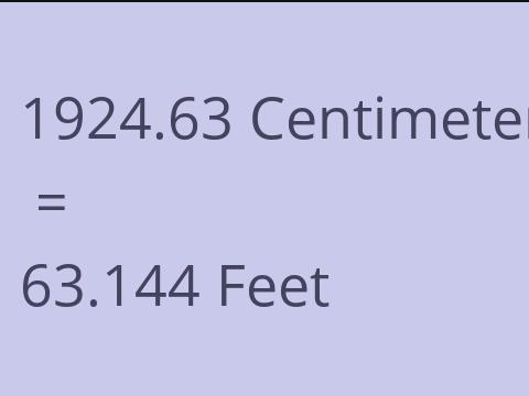 1924.63 CM TO FEET