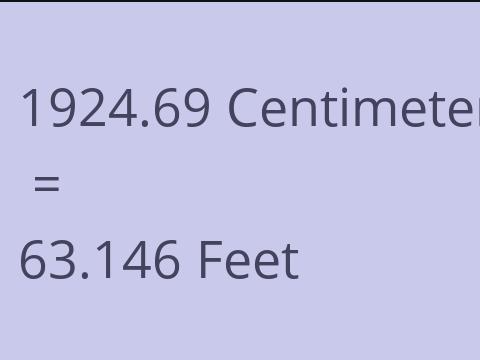 1924.69 CM TO FEET