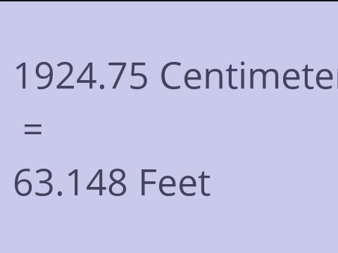 1924.75 CM TO FEET