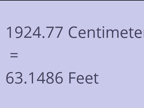 1924.77 CM TO FEET