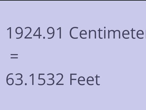 1924.91 CM TO FEET