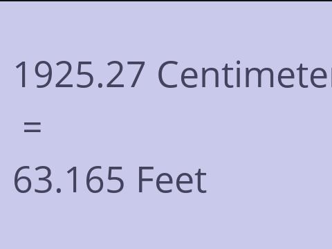 1925.27 CM TO FEET