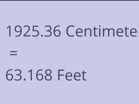 1925.36 CM TO FEET