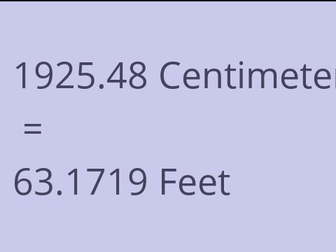 1925.48 CM TO FEET