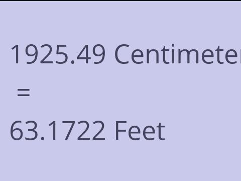 1925.49 CM TO FEET