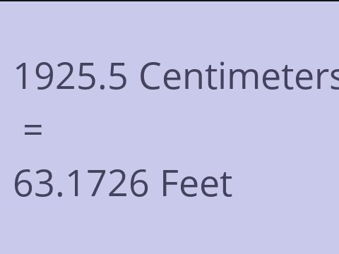 1925.5 CM TO FEET