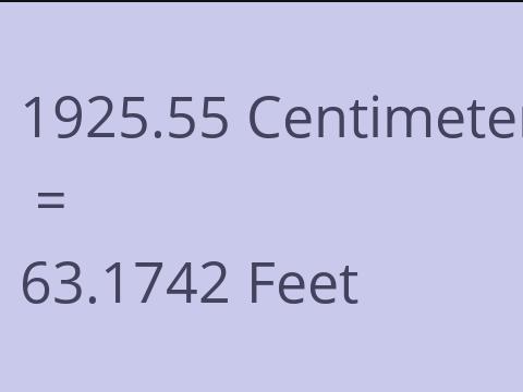 1925.55 CM TO FEET