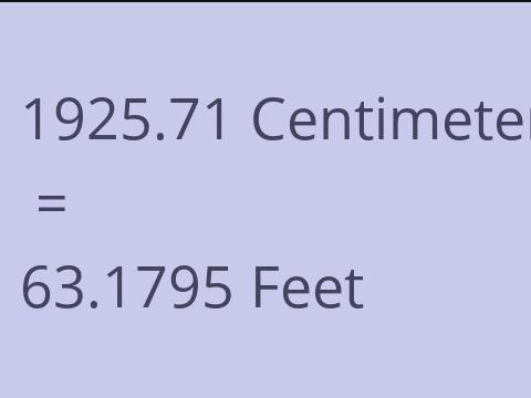 1925.71 CM TO FEET