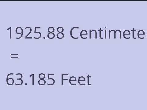 1925.88 CM TO FEET