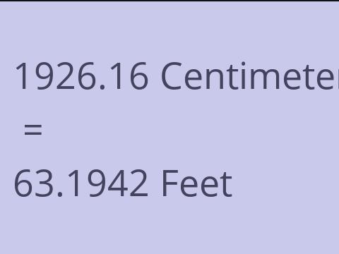 1926.16 CM TO FEET