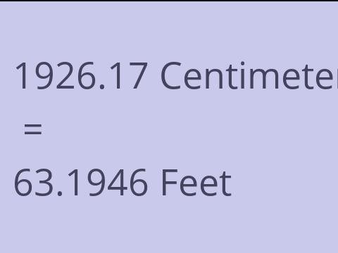 1926.17 CM TO FEET