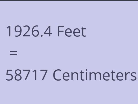 1926.4 FEET TO CM