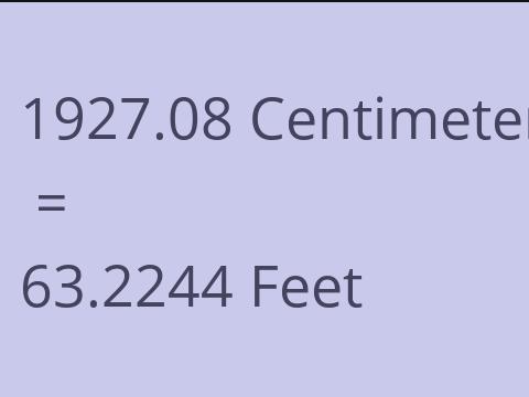 1927.08 CM TO FEET