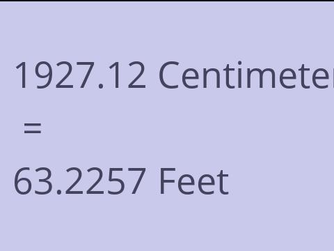 1927.12 CM TO FEET