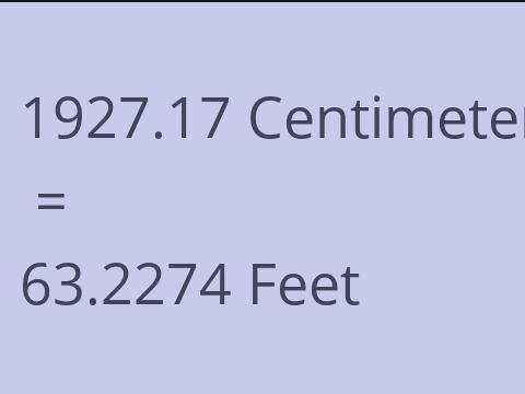 1927.17 CM TO FEET