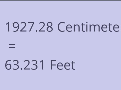 1927.28 CM TO FEET