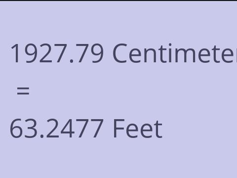 1927.79 CM TO FEET