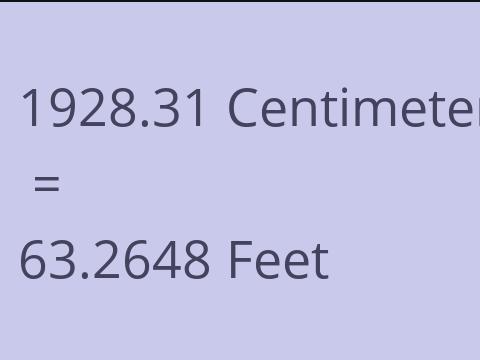 1928.31 CM TO FEET