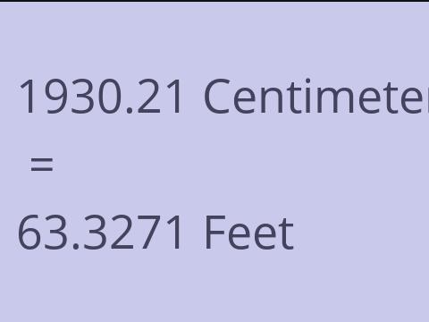 1930.21 CM TO FEET