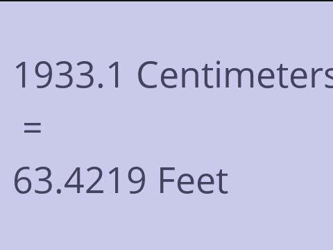 1933.1 CM TO FEET