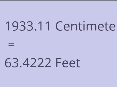 1933.11 CM TO FEET