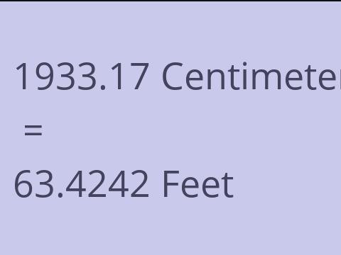 1933.17 CM TO FEET