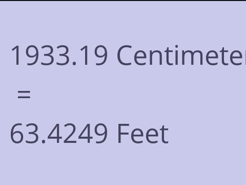 1933.19 CM TO FEET