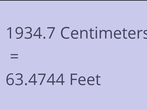 1934.7 CM TO FEET