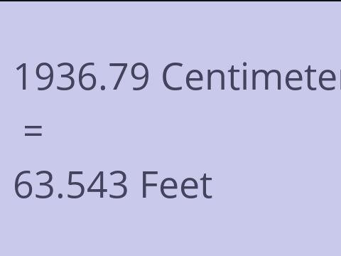 1936.79 CM TO FEET