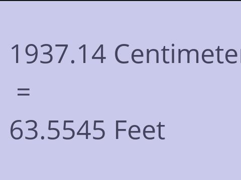 1937.14 CM TO FEET