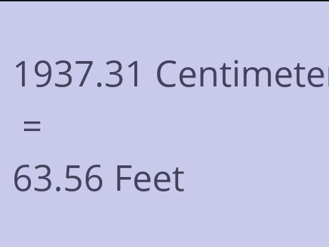 1937.31 CM TO FEET