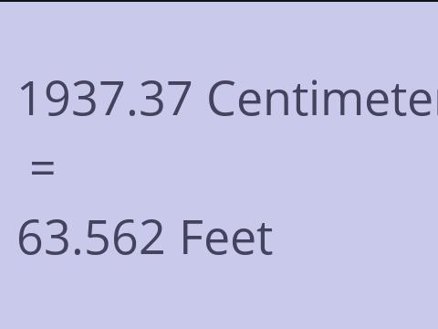 1937.37 CM TO FEET