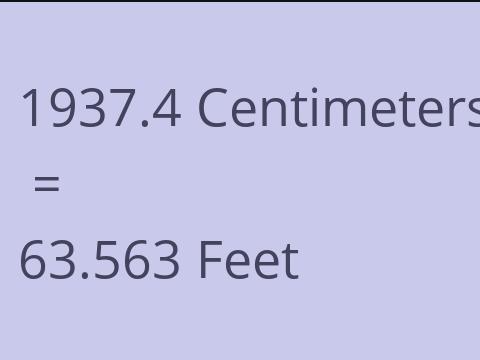 1937.4 CM TO FEET